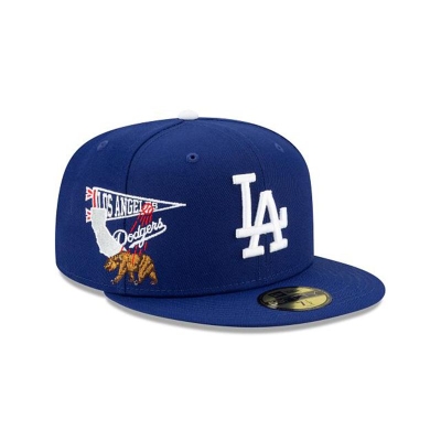 Los Angeles Dodgers Gorra | New Era MLB City Patch 59fifty Fitted Cap Mexico - Azules